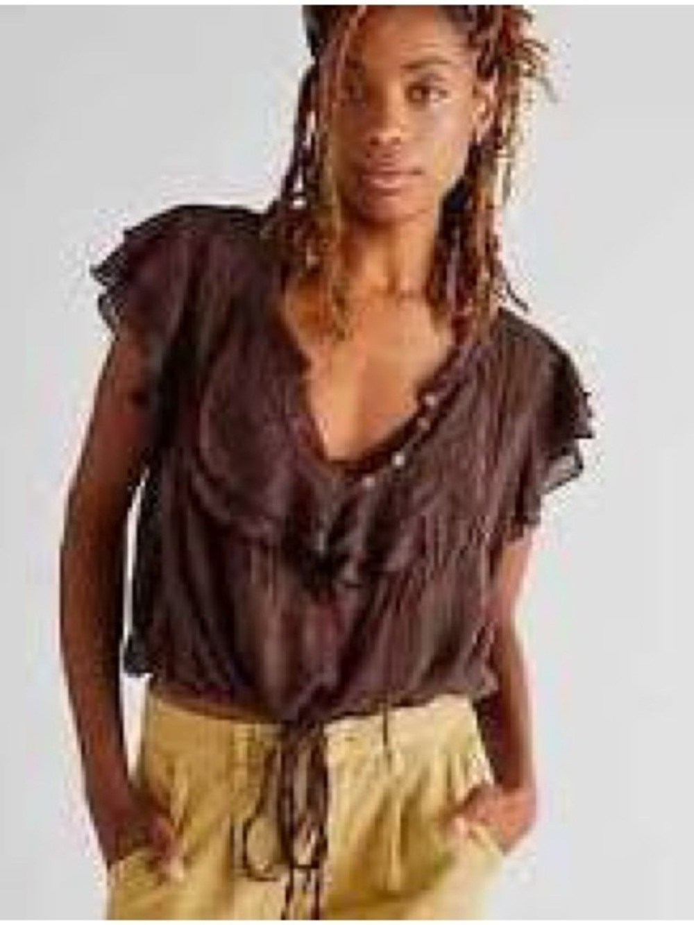 Size XS - Free People brown ss to p
